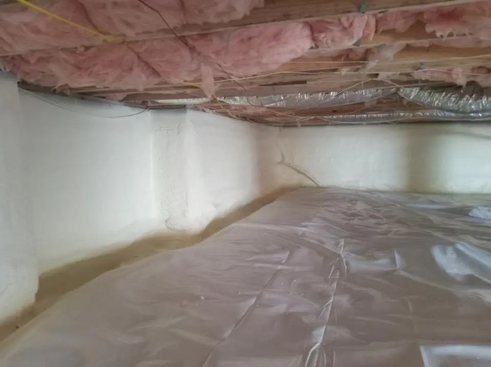 Crawl space encapsulation with closed-cell spray foam for Flat Roof Repair in South Patrick Shores